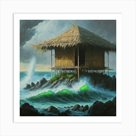 Hut On The Beach 1 Art Print