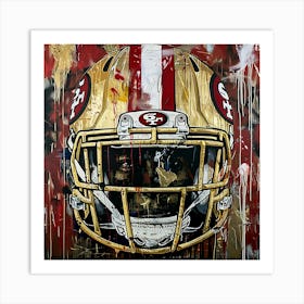 San Francisco 49ers Type Helmet Art Print