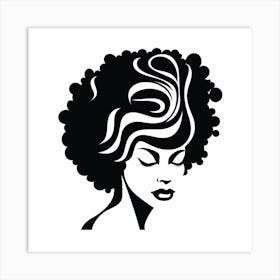 Afro Hair 2 Art Print