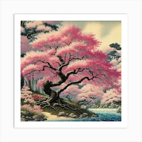 Cherry Blossom Trees In Full Bloom (12) Art Print