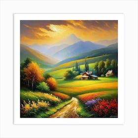 Landscape Painting 113 Art Print