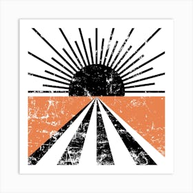 Vintage Sun Art Print