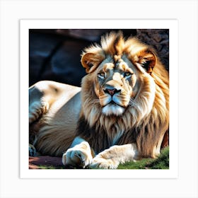 Lion art 40 Art Print