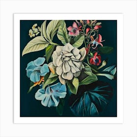 Hydrangea 3 Floral Botanical Vintage Poster Flower Canvas Print high Quality Art Print