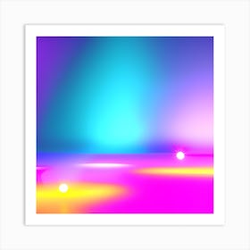 Abstract Background With Lights Art Print