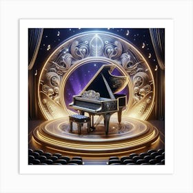 Grand Piano On Stage Art Print