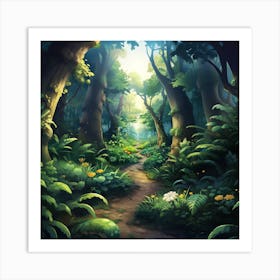 Forest Path 1 Art Print