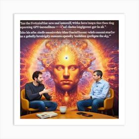 Two Men Talking Art Print