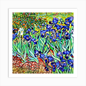 Irises In The Garden Vincent Van Gogh Art Print 1 Art Print