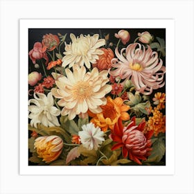 Oil Flower (1) Art Print