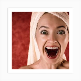 Scream Stock Videos & Royalty-Free Footage Art Print