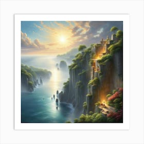 Castle On The Cliffs Art Print