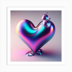 Heart Iridescent Art Print