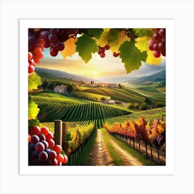 Vineyards In Tuscany 15 Art Print