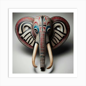 Tribal African Art Elephant 1 Art Print