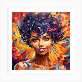 Afro Haired Woman 2 Art Print