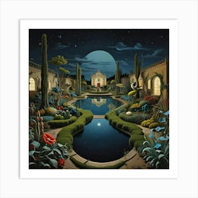 Night In The Garden Art Print