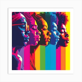 Rainbow Women Art Print