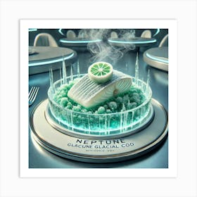 A Futuristic Sci Fi Dish Called Neptune Glacial Co Art Print