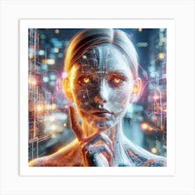 Futuristic Woman 32 Art Print