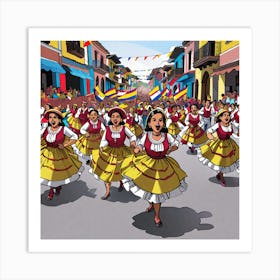 Venezuelan Dancers Art Print