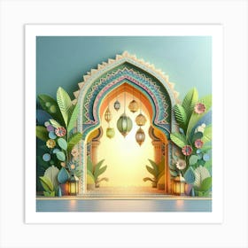 3d Paper Art 4 Art Print