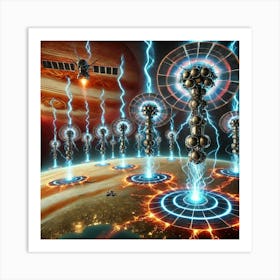 A Sci Fi Depiction Of Thunderclap Satellites Strikes Art Print