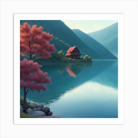 House On The Lake Art Print