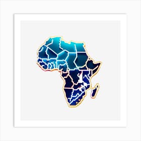 Africa Map Art Print