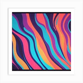 Abstract Wavy Pattern 3 Art Print