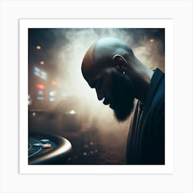 Black Man In Casino Art Print