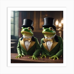 Silly Animals Series Frogs 1 Art Print