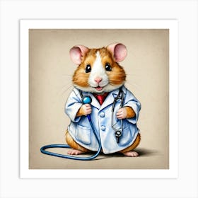 Doctor Mouse Art Print