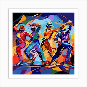 Colorful Dancers Art Print