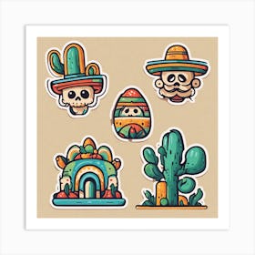Mexican Skulls 11 Art Print