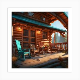 Cabin In The Woods #2 Art Print