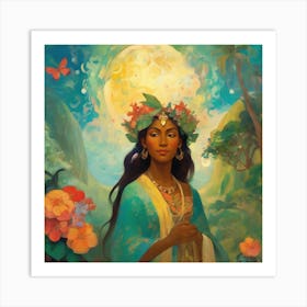 exotic eve paul gauguin ai generated Art Print