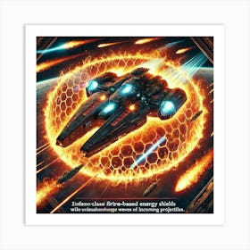 Inferno Class Dreadnought Fire Shields Attacks Art Print