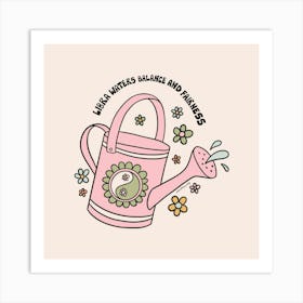 Libra Watering Can Art Print