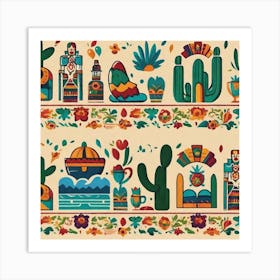 Mexican Pattern 22 Art Print