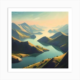 Landscape Painting 117 Art Print