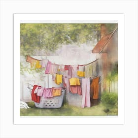 Laundry Day Art Print Laundry Basket 8 Art Print