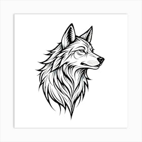 Wolf Head 10 Art Print