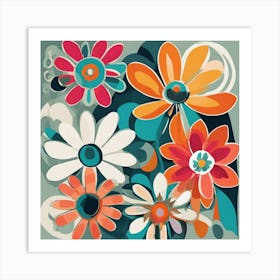 Colorful Flowers 4 Art Print