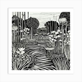 Linocut (3) Art Print