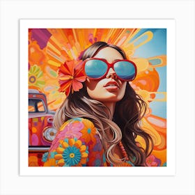 'Hippie Girl' 1 Art Print