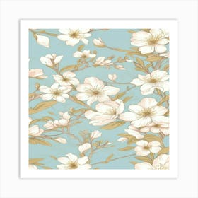 Sakura Blossom Pattern Art Print