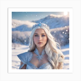 A Glamorous Snow Queen Art Print