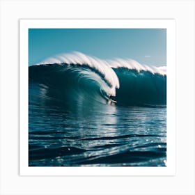 Surfer Riding A Wave 1 Art Print