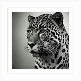 Portrait Of A Leopard Art Print